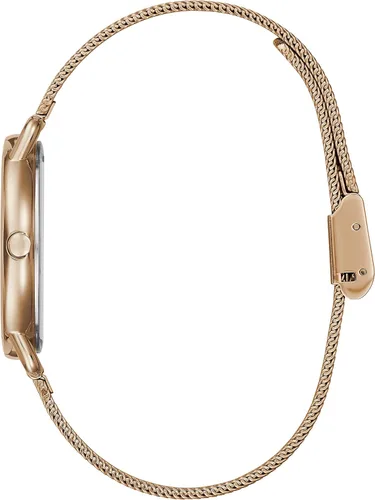 Vista 2 de GUESS Reloj analógico de cuarzo para mujer con correa de acero inoxidable, oro rosa, 184 (Modelo GW0031L3)