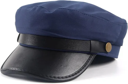 Vista 3 de Brcus Gorra para hombre y mujer, diseño de capitán de marinero, boina de pico