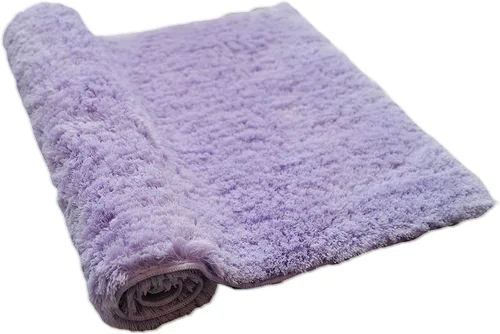 Vista 23 de CozeCube Tapetes de baño circulares de vellón para baño, esponjosos, absorbentes, de microfibra de secado rápido, antideslizantes, lavables