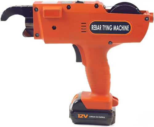 Vista 5 de Máquina de atar barras de refuerzo de 8 a 1.339 in, herramienta automática de atar barras de refuerzo con alicates + 2 baterías, máquina de atar