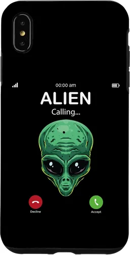 Vista 7 de iPhone 14 Alien Is Calling Funny Alien Humor OVNI Prank Teléfono Call Case