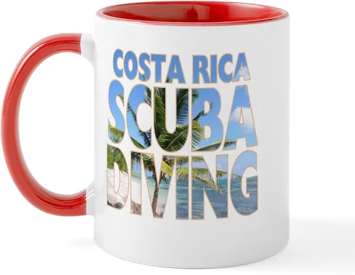 Vista 45 de CafePress Scuba Flag Diver Taza de café de cerámica de 11 oz (11.0 fl oz)