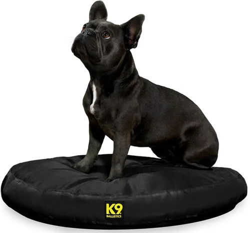 Vista 21 de K9 Ballistics Cama redonda resistente para perros, funda extraíble, lavable, duradera y resistente al agua para interiores y exteriores, pequeña