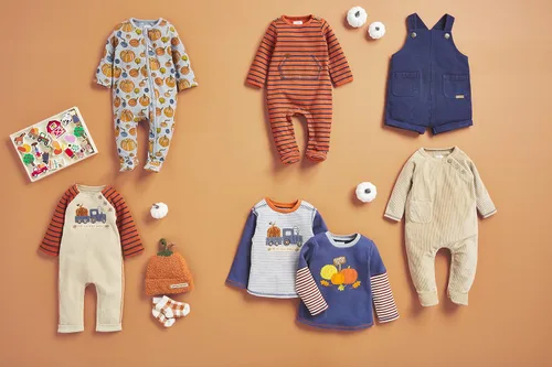 Vista 2 de Mud Pie Pijama a rayas de gofre para bebé niño, marino