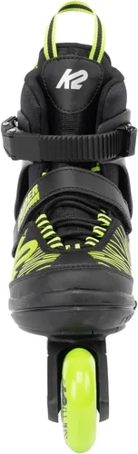 Vista 3 de K2 Raider Negro-Lima Patines en línea ajustables para niños