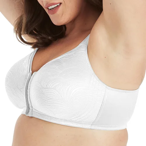Vista 2 de PLAYTEX Brasier inalámbrico para mujer, sujetadores de talla grande de 18 horas disponibles, cierre frontal, soporte extra para la espalda, E525