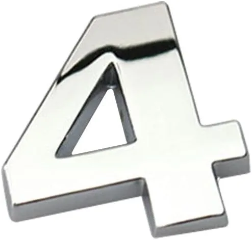 Vista 34 de Anso 1x Pegatina para Parachoques de Coche Auto de Metal Cromado DIY Letras 3D Digital Alfabeto Emblema