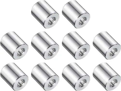 Vista 107 de uxcell 10 piezas de espaciador de acero inoxidable de 3/8" de diámetro interno x 3/4" de diámetro exterior x 1" de longitud, espaciador de rosca