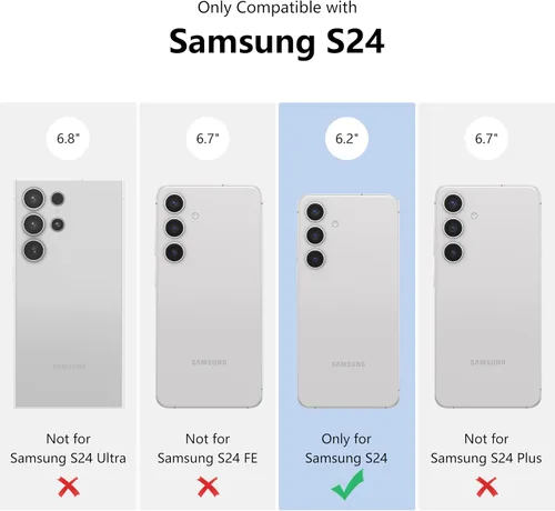 Vista 2 de ZTOFERA Funda transparente para Samsung Galaxy S24 con bonito patrón de flores para mujeres y niñas, funda protectora a prueba de golpes, delgada