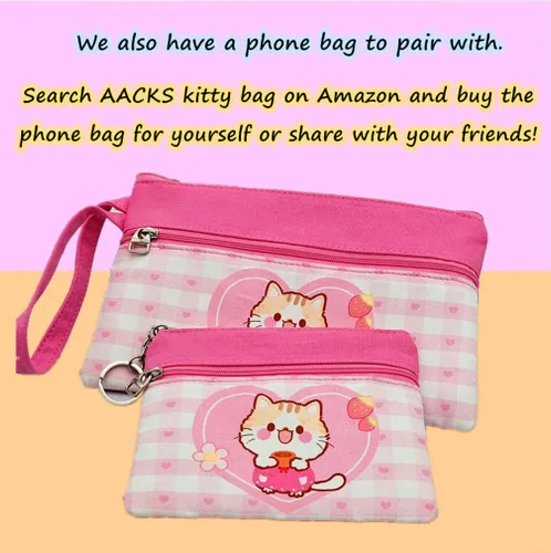 Vista 7 de Monedero de gato para niños y niñas, llavero de dibujos animados, monedero, bolsa de moneda, soporte para tarjetas de crédito kawaii, organizador