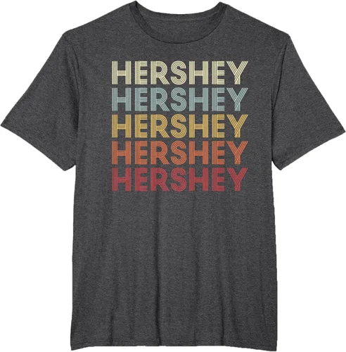 Vista 14 de Hershey Pennsylvania Hershey PA Retro Camiseta de texto vintage, Azul
