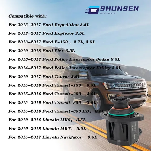 Vista 2 de SHUNSEN AA5E-9U465-AD Electroválvula turbo compatible con válvula de alivio de presión de Ford Expedition Flex Lincoln MKS MKT 2010-2018