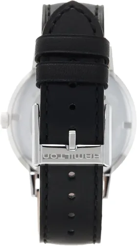 Vista 3 de Hamilton Watch American Classic Intra-Matic Auto 40mm Case, Beige Dial, Black Leather Strap (Model H38425720)