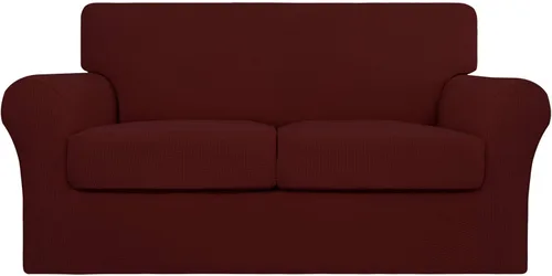 Vista 15 de Easy-Going Funda elástica de sofá de 4 piezas de gran tamaño para perros, funda de sofá lavable para 3 cojines separados, protector de muebles Negro