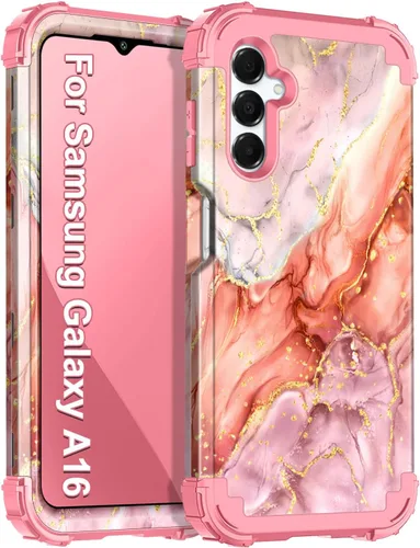 Vista 98 de Casetego Funda para Galaxy A16 5G, Tres Capas de Alta Resistencia Robusta a Prueba de Golpes, Protección Completa Rugosa de PC Duro + Parachoques