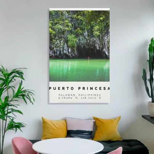 Vista 6 de Póster de Puerto Princesa, impresión colorida, arte de pared de Puerto Princesa, decoración de fotos de Puerto Princesa, póster de arte en lienzo