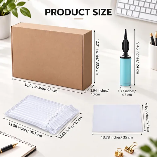 Vista 2 de Caja de envío para portátil con bolsas protectoras inflables de 5