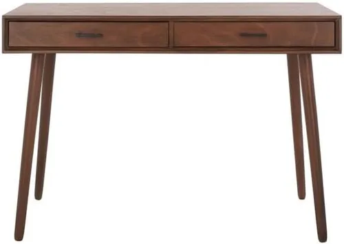 Vista 8 de SAFAVIEH Home Collection O'Dwyer Mid-Century - Escritorio retro negro con 2 cajones