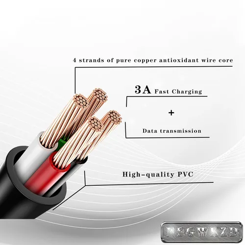 Vista 3 de Cable cargador de repuesto de 10 pies para Kindle Fire, Paperwhite, Oasis E-Reader, Fire Tablet, Galaxy S7/S6/S5/S4/S2/LG - Cable micro USB largo