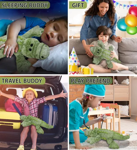 Vista 4 de Puzzled DolliBu - Animal de peluche grande y súper suave, lindos animales de peluche realistas para niñas, niños y adultos, regalos de animales