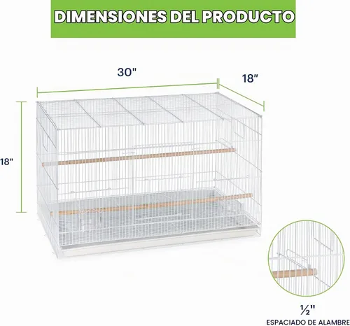 Vista 5 de Prevue Productos para mascotas Jaula para aves Blanca