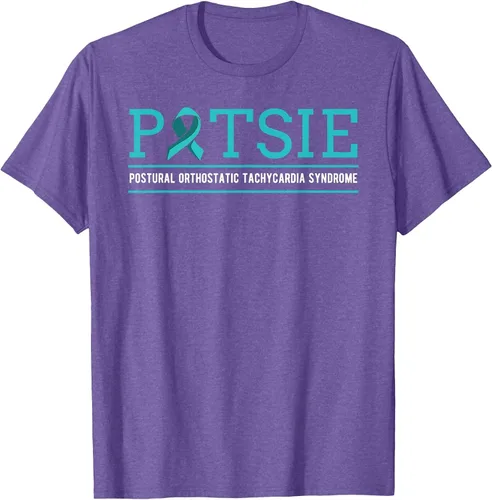Vista 26 de POTS Dysautonomia Turquoise Ribbon Autonomic Dysfunction T-Shirt Asphalt Grey