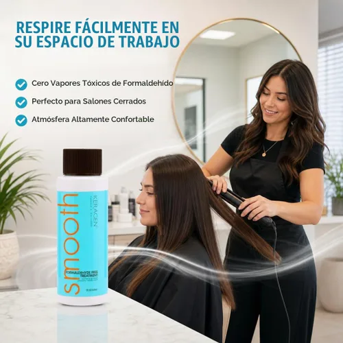 Vista 4 de keragen, Suavizar Tratamiento de pelo, 2 onza, zero Fume-free, formaldehyde-free, cruelty-free salon formula; zero wait to wash, dye or
