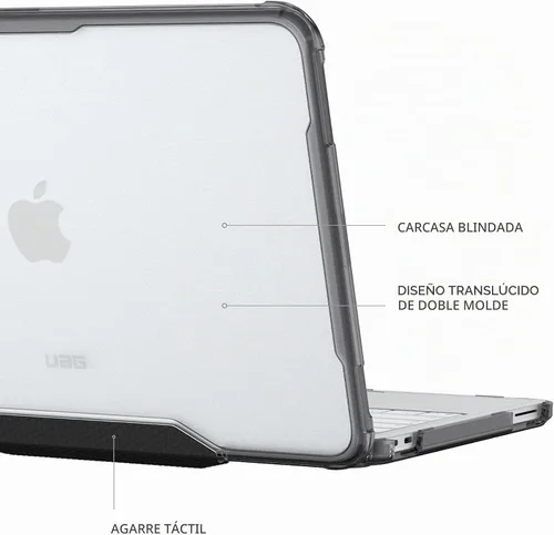 Vista 7 de UAG Plyo - Funda para MacBook Neo, 13" 2026 A18 A3404, hielo transparente Plyo - Hielo