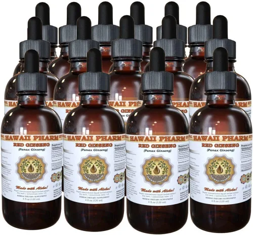 Vista 9 de HawaiiPharm - Extracto líquido de ginseng rojo (Panax Ginseng), tintura, suplemento de hierbas, fabricado en EE. UU., 2 onzas líquidas