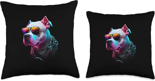 Vista 3 de Dogo Argentino Dogs Dogo Argentinos Throw Pillow