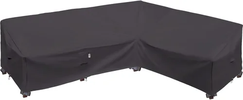 Vista 12 de Funda de Sofá Seccional de Servicio Pesado para Exteriores, Fundas Impermeables 600D para Sofá Seccional de Patio, Funda para Muebles de Jardín