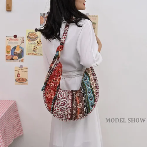 Vista 5 de Karresly - Bolsa bandolera para mujer con correa ajustable, estilo Thai