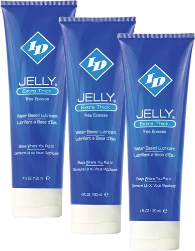 Vista 4 de ID Jelly Gel lubricante personal a base de agua, fabricado en Estados Unidos por ID Lubricants para un lubricante más grueso que se mantiene donde