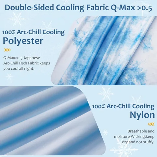 Vista 53 de Marchpower - Manta de enfriamiento para niños que duermen con calor, manta de lana fresca Arc-Chill con diseño de doble cara, fibra de enfriamiento