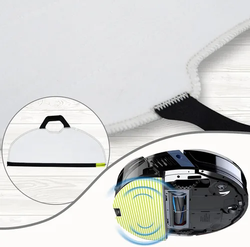 Vista 5 de Paquete de 6 almohadillas para trapeador Shark AV2610WA/RV2620WD/RV2610WA/RV2410WD Robot Aspiradora Accesorio de repuesto para almohadilla
