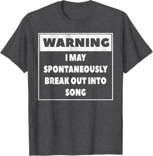 Vista 33 de Advertencia I may Spontaneously romper en canción camiseta