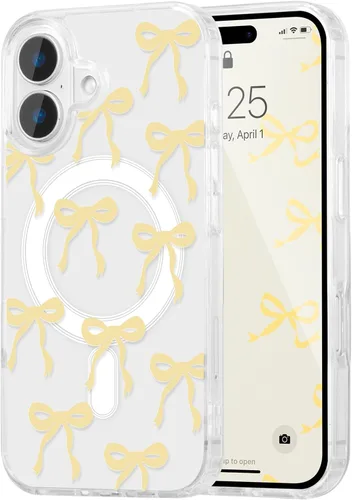 Vista 98 de UEEBAI - Funda magnética para iPhone 11, diseño de lazo, compatible con MagSafe, funda transparente delgada inalámbrica, antiamarilleo, a prueba