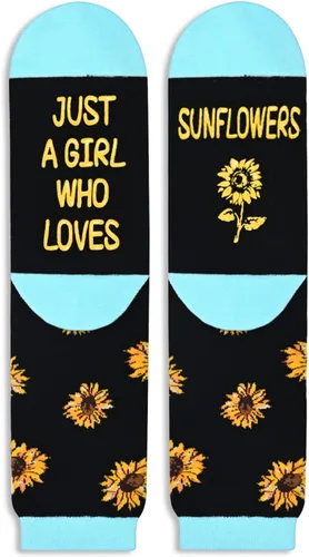 Vista 3 de Zmart Funny Crazy Socks for Women Teen Girls, Sunflower Socks Gifts for Plant Lovers Garden Gifts for Nature Lovers