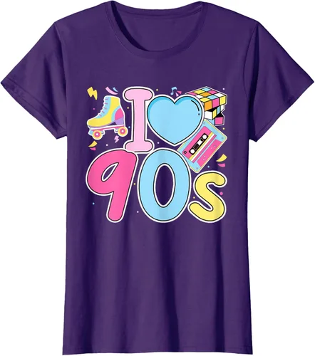 Vista 14 de I Love 90's Retro Style Nostalgia Vibe Funny 1990's Party T-Shirt Negro