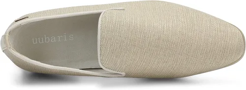 Vista 3 de UUBARIS Mocasines de vestir para hombre de esmoquin, zapatos sin cordones