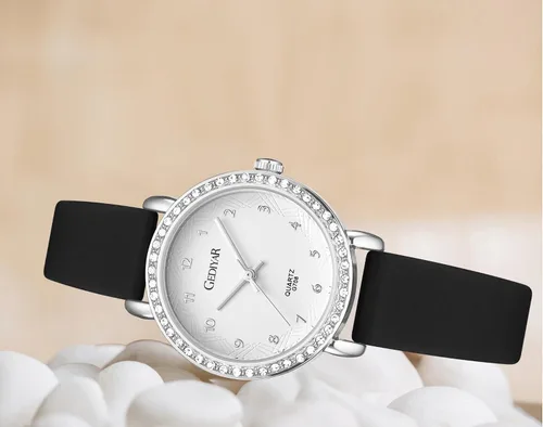 Vista 7 de Women's Quartz Watch, Crystal Rhinestone Bezel, Waterproof Analog Display, Ladies Variety Colors Silicon Jelly Casual Dress Wristwatch for Nurse