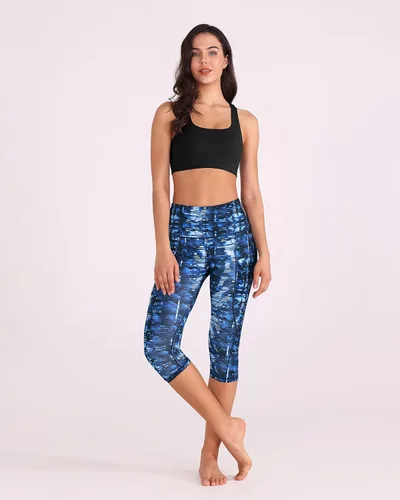 Vista 5 de ODODOS - Leggings de yoga de cintura alta con bolsillos para mujer, pantalones de yoga deportivos con control de abdomen, no se transparentan