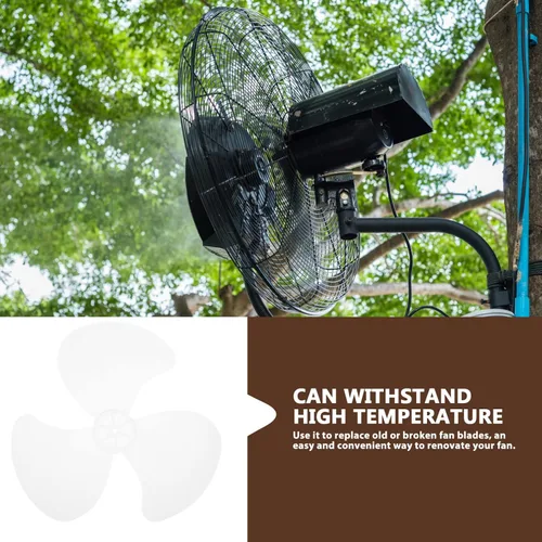 Vista 9 de Cuchillas de ventilador de mesa, hoja de plástico universal de 16 pulgadas, 3 hojas, repuesto para el hogar, pedestal de pie, ventilador blanco