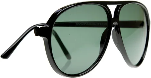 Vista 4 de Vintage Inspired Classic Tear Drop Plastic Aviator Gafas de sol (negro), Negro