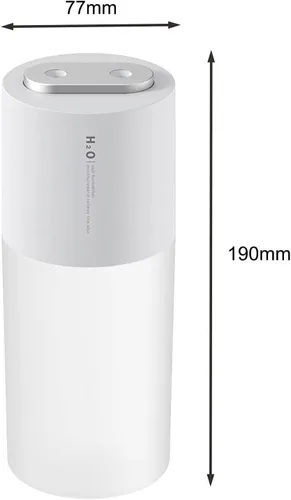 Vista 4 de Mini humidificador portátil de niebla fría de 13.5 fl oz, humidificador de escritorio USB para dormitorio, oficina, viajes con luz nocturna LED