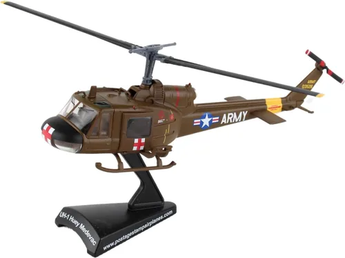 Vista 2 de Daron Worldwide Trading Sello postal UH-1 Huey MEDEVAC Vehículo del Ejército de EE. UU. (Escala 1/87)