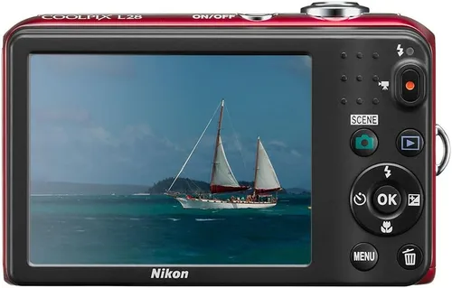 Vista 5 de Nikon COOLPIX L28 Cámara digital de 20,1 MP con lente de zoom 5x y LCD de 3" (rojo) (Modelo antiguo)