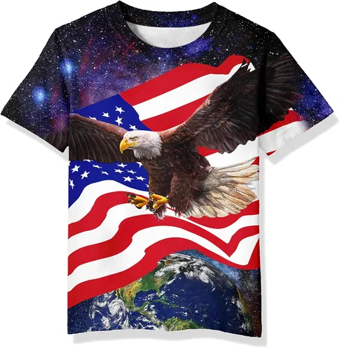Vista 24 de Neemanndy Camisetas de manga corta con estampado 3D para adolescentes y niñas de 6 a 16 años Diseño 1