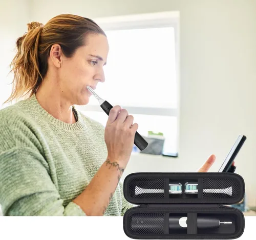 Vista 9 de Funda rígida de viaje para cepillo de dientes compatible con Oral-B Pro 1000, 2000, 3000, 3500, 1500/ para cepillo de dientes eléctrico Philips