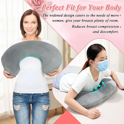 Vista 3 de KAAMOS Almohada de pecho para mesa de masaje, almohada de masaje para dormir, masaje de cuña, almohada de pecho para dormir boca abajo almohada